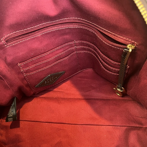 Fossil Geometric Crossbody Bag - Pink, Red, Brown - Picture 10 of 14